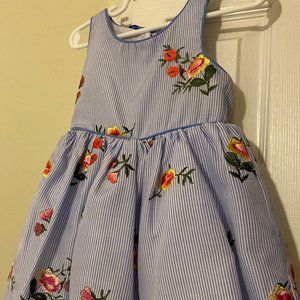 Zunie Blue flowered dress - 2T